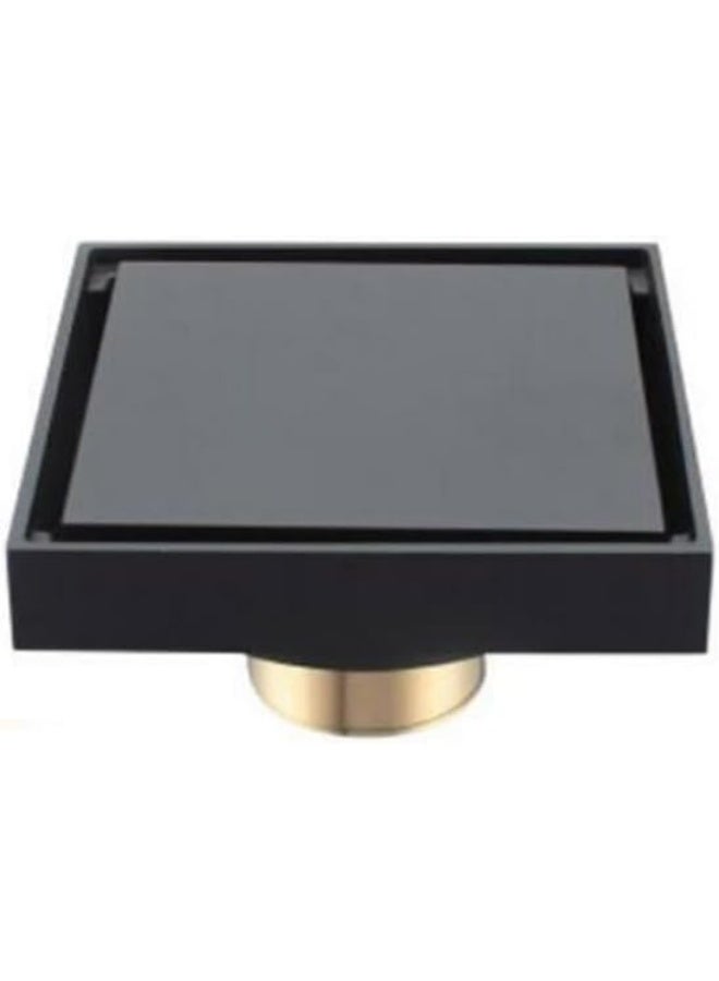 YD Premium Square Floor Drain with Tile Insert Grate - Invisible Shower Drain System for Modern Bathrooms - Professional Grade Anti-Odor Drainage Filter - Heavy Duty Brass Interior Floor Waste Trap - Image 3
