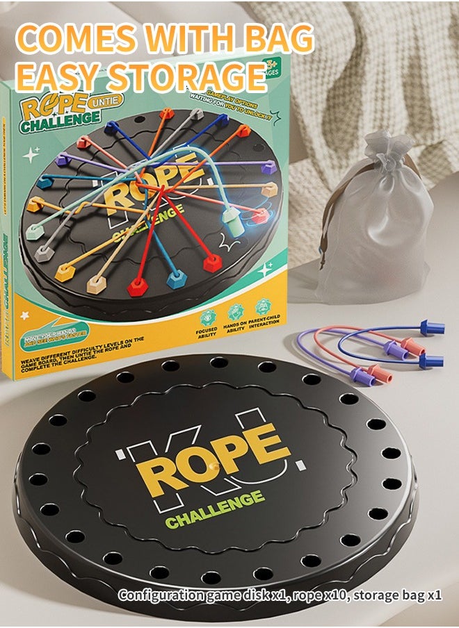 null - Fun Untie Rope Challenge Board Game for Youngsters ,Boosts Logical Thinking  Creativity, Easy to Disassemble Knots, Ideal for Birthday Parties  Family Gatherings, Educational Toy for Focus Development - Image 1