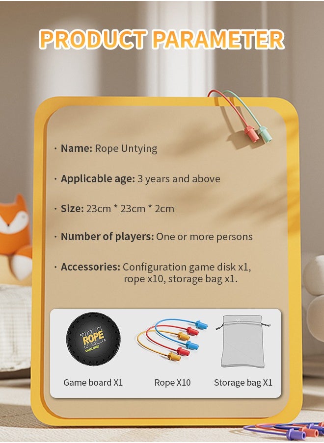 null - Fun Untie Rope Challenge Board Game for Youngsters ,Boosts Logical Thinking  Creativity, Easy to Disassemble Knots, Ideal for Birthday Parties  Family Gatherings, Educational Toy for Focus Development - Image 1