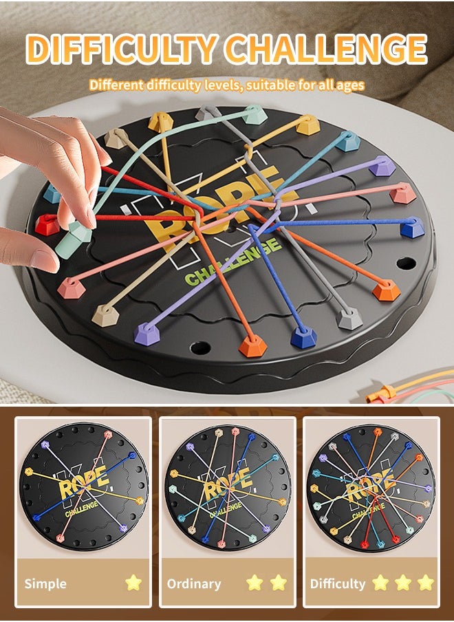 null - Fun Untie Rope Challenge Board Game for Youngsters ,Boosts Logical Thinking  Creativity, Easy to Disassemble Knots, Ideal for Birthday Parties  Family Gatherings, Educational Toy for Focus Development - Image 1