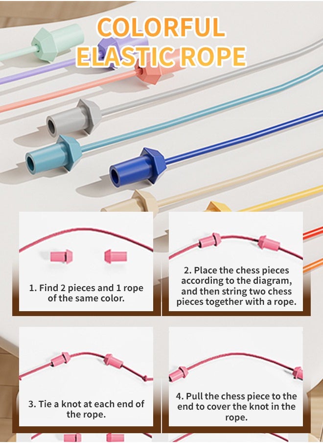 null - Fun Untie Rope Challenge Board Game for Youngsters ,Boosts Logical Thinking  Creativity, Easy to Disassemble Knots, Ideal for Birthday Parties  Family Gatherings, Educational Toy for Focus Development - Image 1