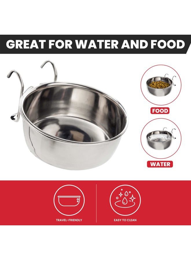 spot Ethical Pet Stainless Steel Coop Cup, Perfect bowls for cages and crates 20-Ounce pet food bowl. For birds, dogs, cats, and reptiles. (6011) - Image 3