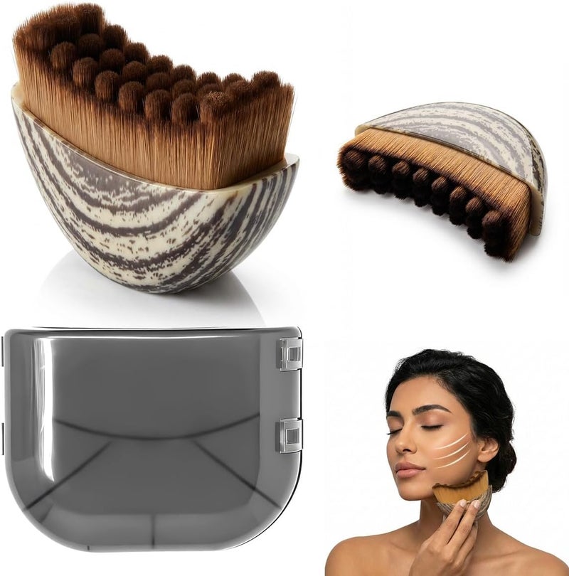 Proxima Direct Face Dry Brush with Box, Lymphatic Contour Brush for Face Drainage Massager Soft Brushing Beauty Tool for Jawline, Chin & Facial Sculpt to Fit Precisely and Relieve - Image 1