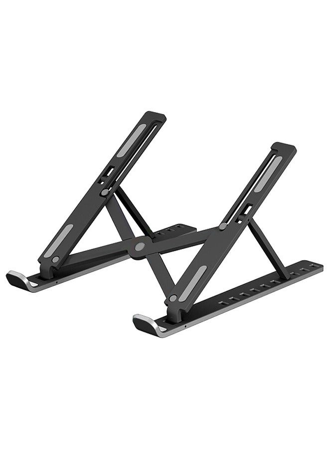Foldable Laptop Stand 10-Level Adjustment Tablet Stand Lightweight Abs Computer Stand Ergonomic Hollow Breathable Stable Non-Slip Suitable For 10-15.6 Inch Laptops - Image 1