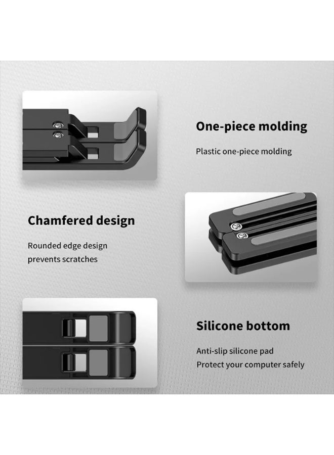 Foldable Laptop Stand 10-Level Adjustment Tablet Stand Lightweight Abs Computer Stand Ergonomic Hollow Breathable Stable Non-Slip Suitable For 10-15.6 Inch Laptops - Image 3