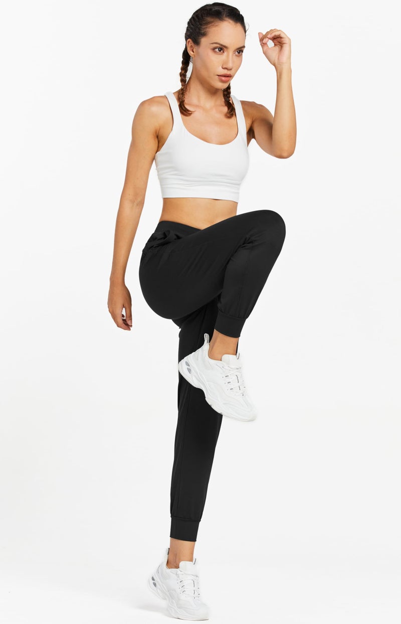 Libin Women's Joggers Pants Athletic Sweatpants with Pockets Running Tapered Casual Dance Pants for Workout,Lounge, Black XXL - Image 4