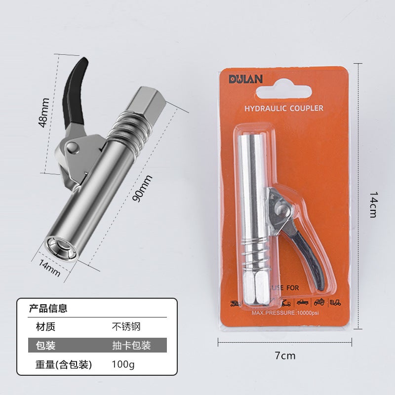 Stainless Steel Grease Nozzle Head – Manual High Pressure Lock Clamp Type - Image 3