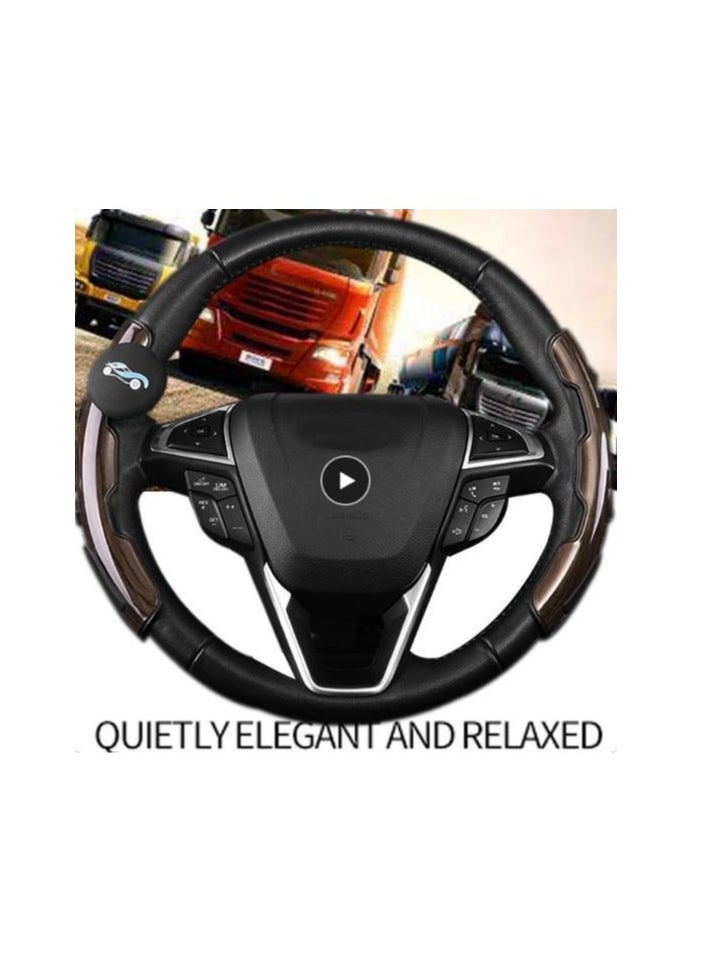 AIWANTO Car Universal Anti Slip Handle Knob Steering wheel Cover With Spinner Booster Steering Wheel Control Knob (Black)  - Image 3