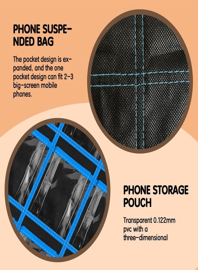 Kotkn 36 Pocket Charts for Classroom Cell Phones, 36 Clear Pocket Charts with Numbered Stickers, Classroom Hanging Cell Phone Organizer, Hangs on Wall, Door Storage Hooks (Black) - Image 5