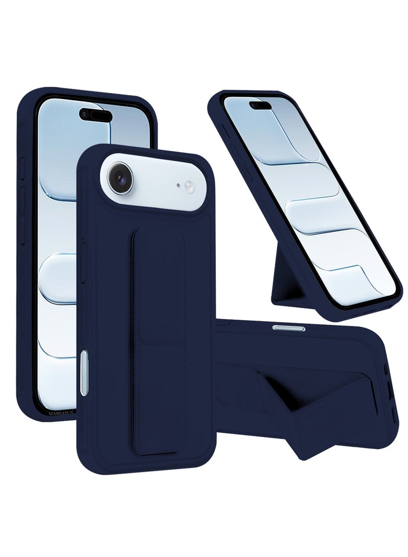 JOMILA For iPhone 17 Air Case Cover Finger Grip Holder Phone Car Magnetic Multi-function Shockproof Protective Case Two-in-One Phone Holder Case - Dark Blue - Image 1