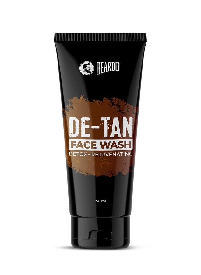 BEARDO DeTan Face Wash for Men, 50ml | Coffee Facewash, Aloe Vera, Vitamin E | Helps to Reduce Tan & Dead Skin | Exfoliates and Hydrates and Oil Free Skin - Image 1