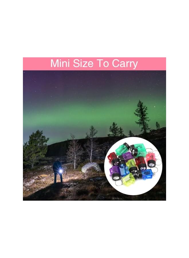 promass 15 Pcs Flashlight Keychains Bulk for Kids Mini Torch Key Ring Small LED Torch Children for Party Bags Children's Birthday Gifts Mini Torch for Outdoor Camping Hiking (Assorted Colors) - Image 4