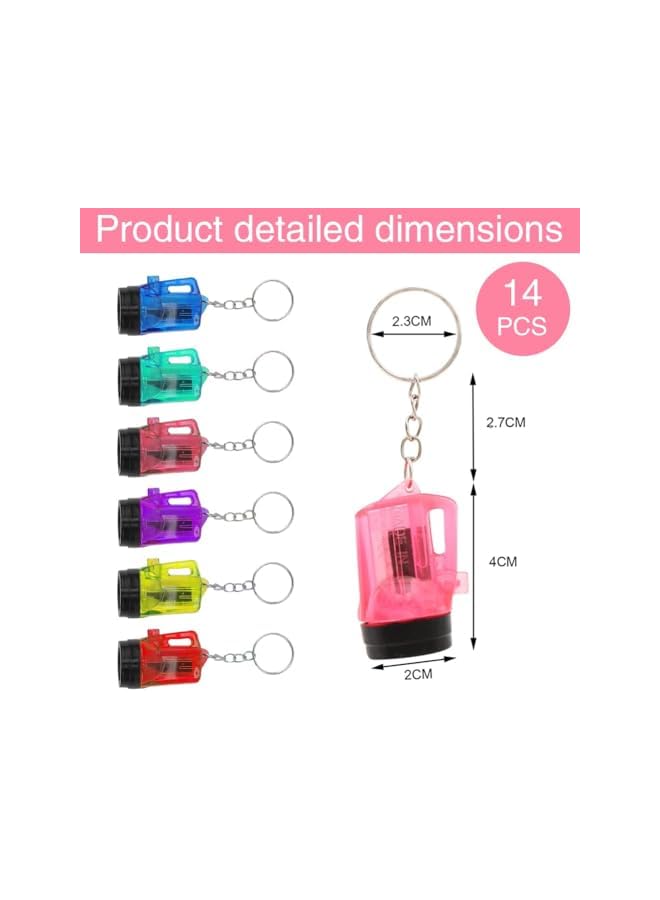 promass 15 Pcs Flashlight Keychains Bulk for Kids Mini Torch Key Ring Small LED Torch Children for Party Bags Children's Birthday Gifts Mini Torch for Outdoor Camping Hiking (Assorted Colors) - Image 2