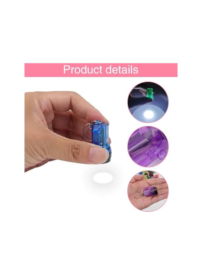 promass 15 Pcs Flashlight Keychains Bulk for Kids Mini Torch Key Ring Small LED Torch Children for Party Bags Children's Birthday Gifts Mini Torch for Outdoor Camping Hiking (Assorted Colors) - Image 3