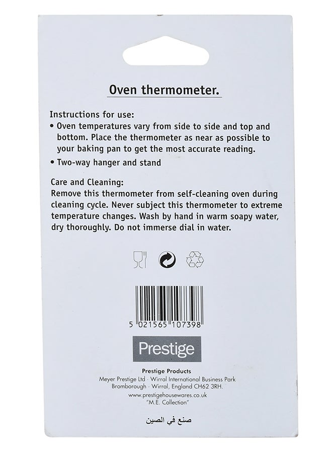 Prestige Oven Thermometer, Durable, High Accuracy, Wide Temperature Range-Silver Silver ‎3x15.6x9.6cm - Image 2