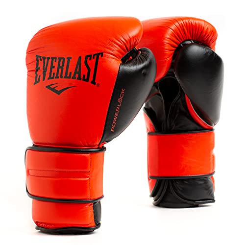 Everlast Powerlock 2 Boxing Gloves | Pro Flight Gloves | Secure Fit Hook and Loop with Triple-Layer Foam & Wrist Support for Injury Prevention | Heavy Bag & Speedbag Training (10oz | Red) - Image 1