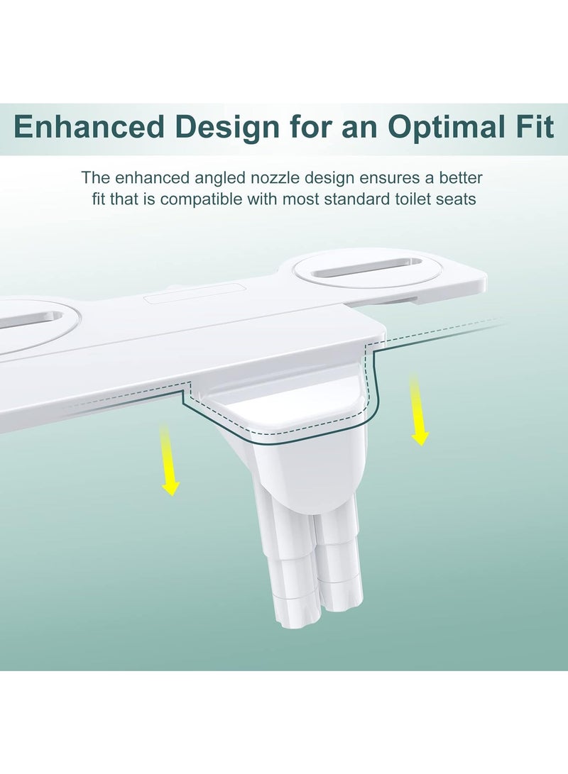 ملحق بيديه للمرحاض، رفيع للغاية، ذاتي التنظيف، فوهة مزدوجة، بيديه غير كهربائي، بخاخ ماء بارد وجاف، فضي - Image 5