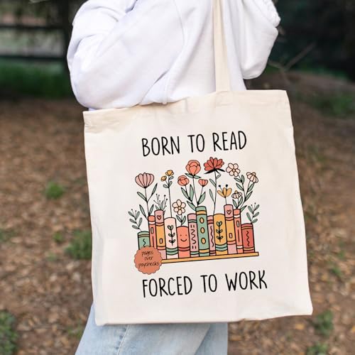 Teeglow Book Lovers Gifts Book Canvas Tote Bag, Book Accessories Gifts for Book Lovers Women Aesthetic Book Tote Bag, Book Club Gifts for Readers Book Lover Gifts for Women - Image 3