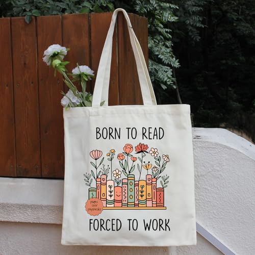Teeglow Book Lovers Gifts Book Canvas Tote Bag, Book Accessories Gifts for Book Lovers Women Aesthetic Book Tote Bag, Book Club Gifts for Readers Book Lover Gifts for Women - Image 2