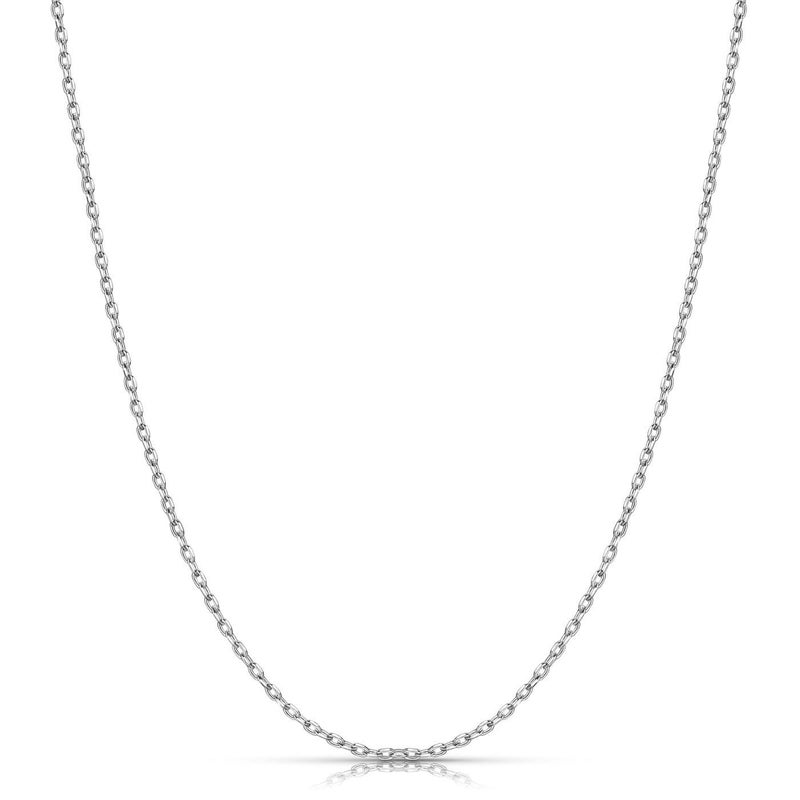 Gacimy 925 Sterling Silver Chain for Women, 1mm 1.3mm 1.5mm 1.8mm Cable Chain Necklaces | for Women, Width 1mm 1.3mm 1.5mm 1.8mm