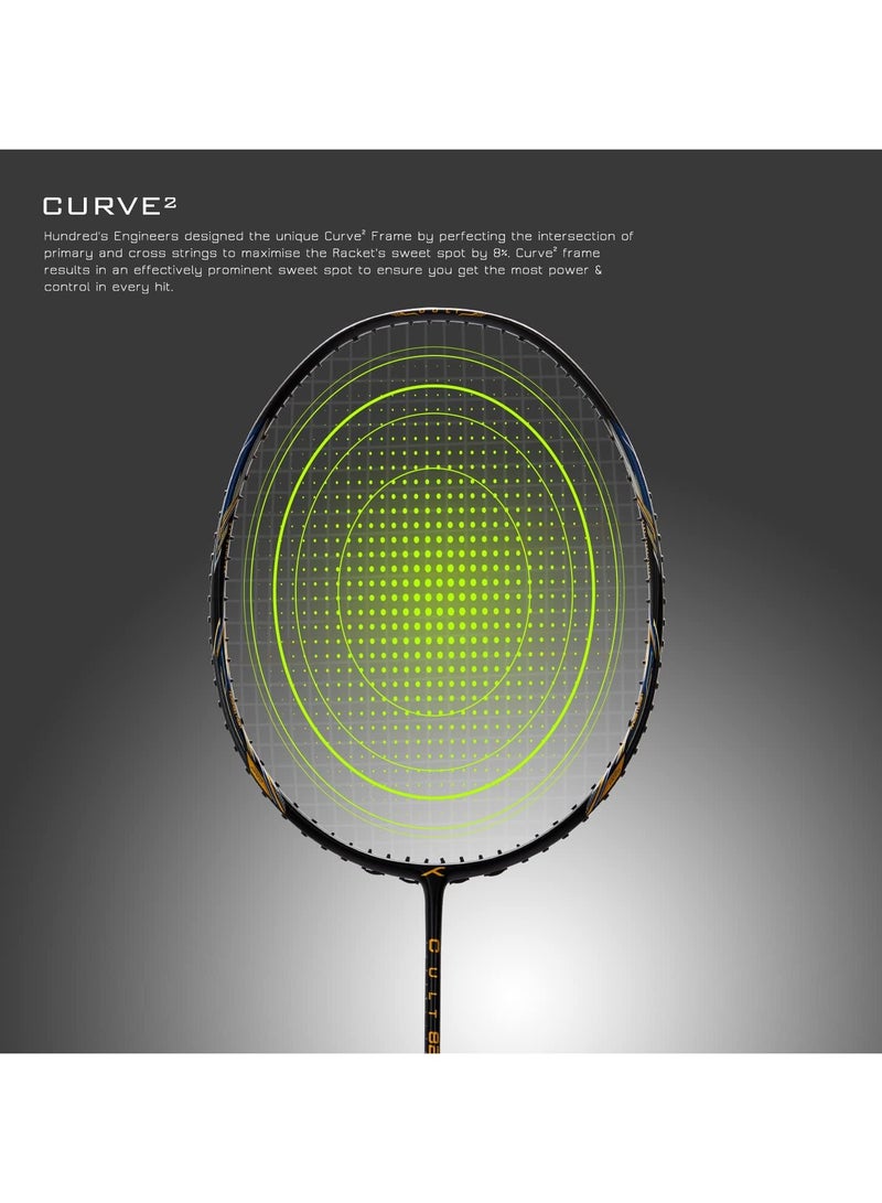HUNDRED Cult 82 Carbon Fibre Unstrung Badminton Racket with Full Racket Cover (82 grams) - Image 2