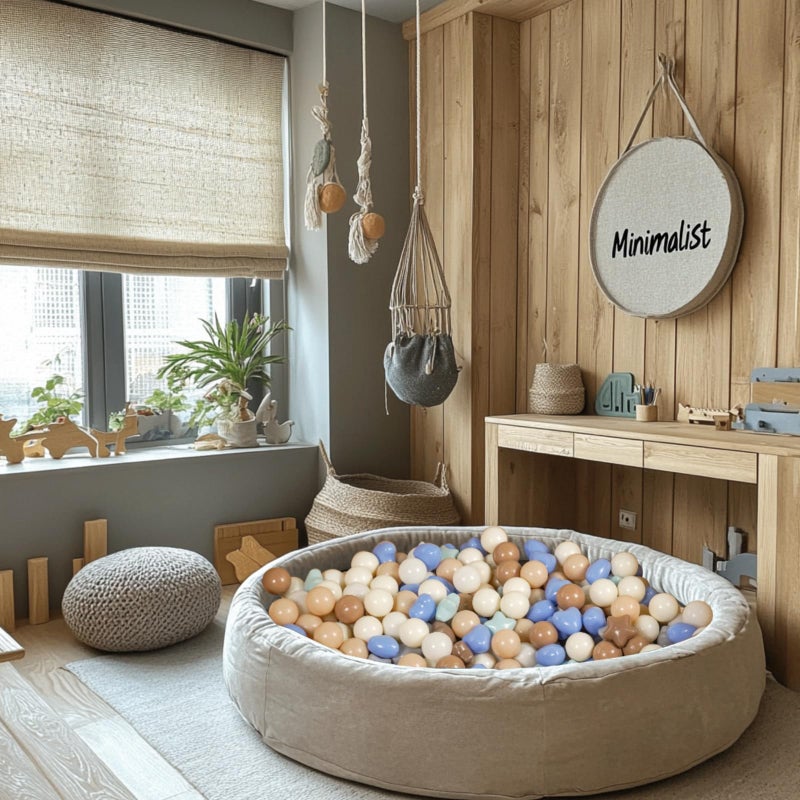 TRENDPLAY كرات حفرة كرة الاتجاه - فثاليت مجانية BPA حزمة مجانية من 50 - الكريمة غير المتينة والآمنة الأزرق+ القهوة+ البيج - Image 3