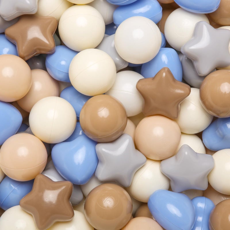 TRENDPLAY كرات حفرة كرة الاتجاه - فثاليت مجانية BPA حزمة مجانية من 50 - الكريمة غير المتينة والآمنة الأزرق+ القهوة+ البيج - Image 1