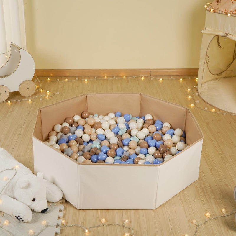 TRENDPLAY كرات حفرة كرة الاتجاه - فثاليت مجانية BPA حزمة مجانية من 50 - الكريمة غير المتينة والآمنة الأزرق+ القهوة+ البيج - Image 2