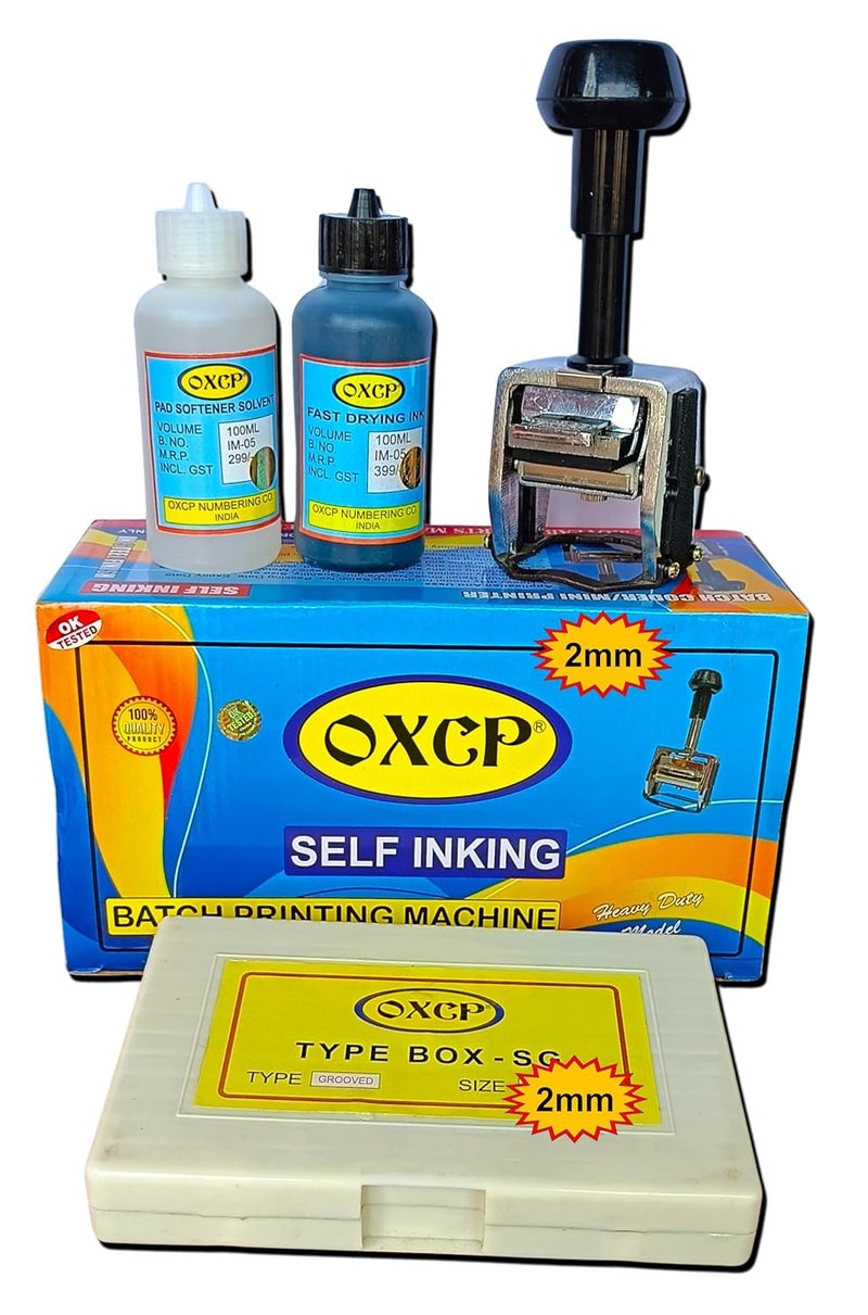 ACGL OXCP (2mm) Heavy Duty Super Fast Hand Batch Coding and Date Printing Machine on Plastic Pouch Bag and Label (X28) (2MM) - Image 1