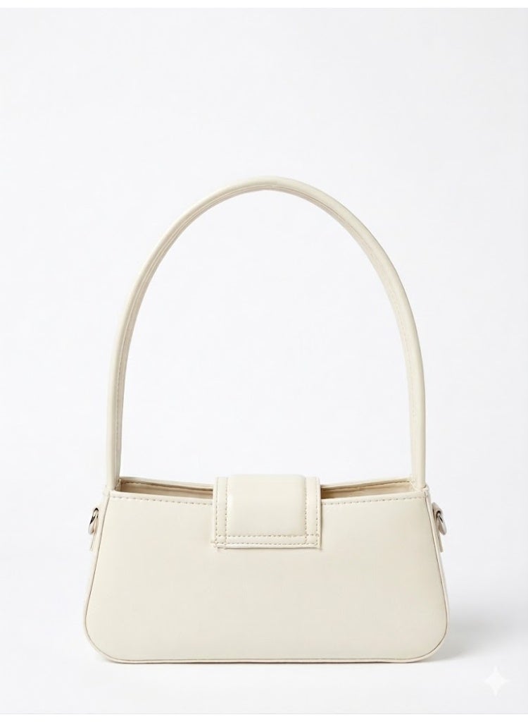 لايف ستيلاش  حقيبة كتف جلدية كلاسيكية ZC-12 - بيج - Image 2