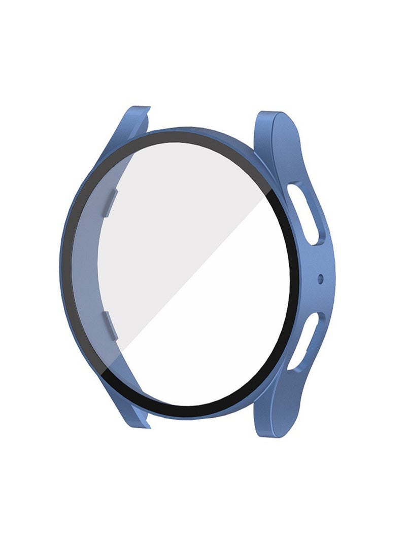 Blue Pc + Tempered Glass Galaxy Watch 44mm Protective Case Tempered Film Integrated, Waterproof And Drop-Proof - Image 1