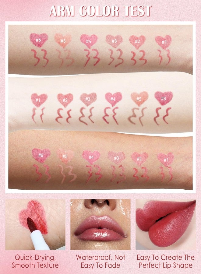 ليسديفيو قلم تحديد الشفاه السائل - 3 قطع، لون وردي وأحمر، أحمر شفاه سائل يدوم طويلاً ومقاوم للماء وسريع الجفاف، قلم تحديد شفاه ناعم برأس دقيق، قلم تلوين شفاه للنساء - المجموعة ب - Image 4