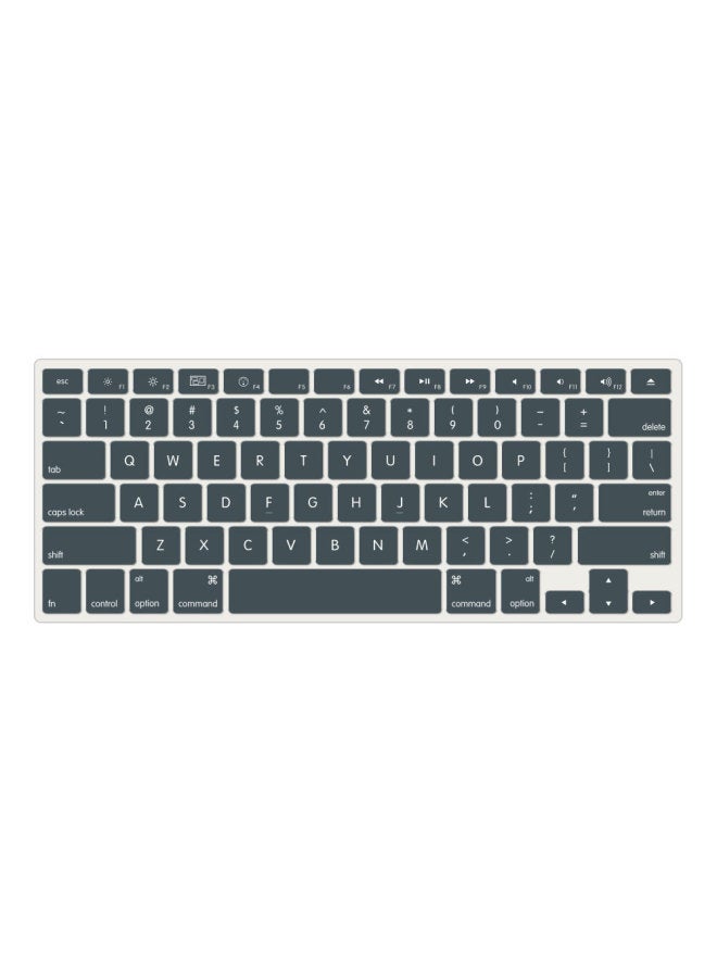 For Apple Notebook Keyboard Film Macbook Pro Silicone Transparent Pattern TPU Universal Keyboard Protective Film-Color:Silica Gel-quicksand Ash-Applicable Model:2020air13（A2179/A2337）