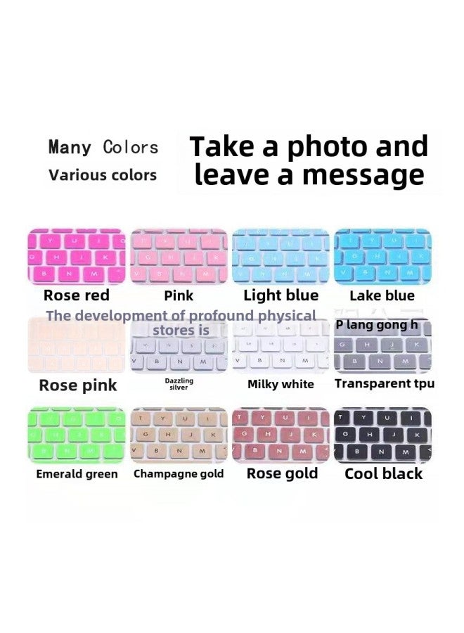 For Apple Notebook Keyboard Film Macbook Pro Silicone Transparent Pattern TPU Universal Keyboard Protective Film-Color:Silica Gel-quicksand Ash-Applicable Model:2020air13（A2179/A2337）