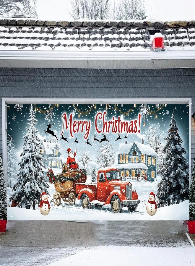ANNA QUEEN 6×13ft Christmas Garage Door Banner Decoration Cover,Large Christmas Banner Backdrop Decorations for Indoor Outdoor Xmas Party (Merry Christmas-Winter) - Image 5