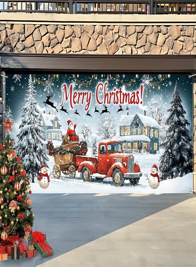 ANNA QUEEN 6×13ft Christmas Garage Door Banner Decoration Cover,Large Christmas Banner Backdrop Decorations for Indoor Outdoor Xmas Party (Merry Christmas-Winter) - Image 1