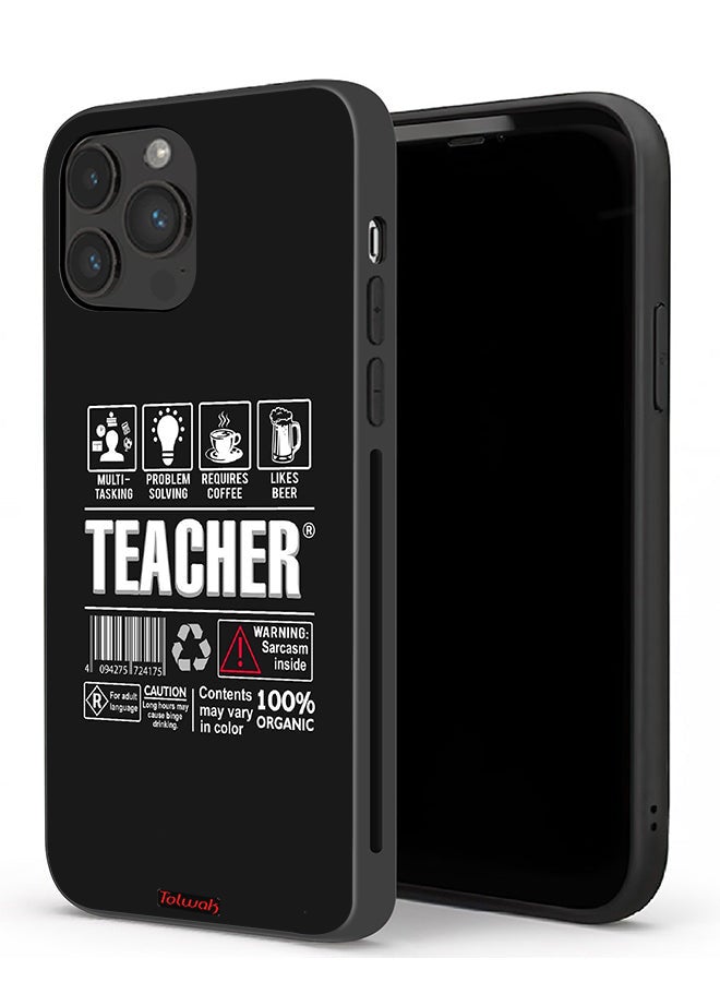 Tolwak Apple iPhone 13 Pro Max Protective Case Teacher Sticker - Image 1