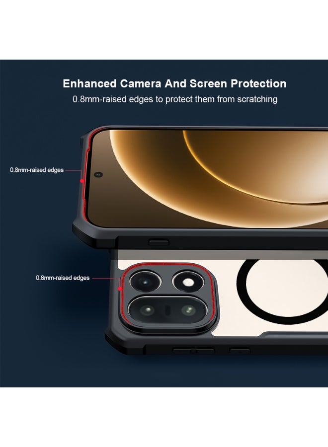 XUNDD for OnePlus 15 Case, Wireless Charging Compatible, TPU+PC Shockproof Mobile Cover, Compatible with MagSafe Magnetic Back Cover, Anti-Fingerprint Matte Semi-Transparent Casing - Image 2
