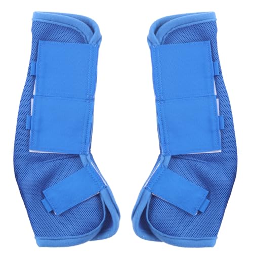 Gallopoff Horse Fly Boots Set of 4, Breathable Comfy Mesh Fly Boots for Horses, Non-Slip Horse Fly Leggings No More Stomping & Horsefly Nuisance Darkblue Pony - Image 2