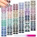 Maitys 336 Pieces 24 Sheets Full Wrap Nail Polish Strips Stickers Self Adhesive Gel Nail Strips Art Decals with File for Women DIY DecorationsRetro Style - Image 2