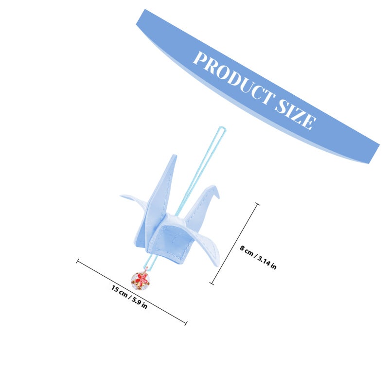 1 Set Leather Origami Crane Car Interior Crane Pendant Diy Material Set Diy Leather Crane Pendant Kit - Image 2