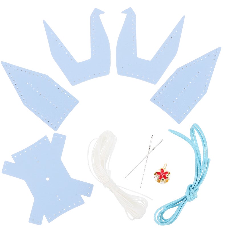 1 Set Leather Origami Crane Car Interior Crane Pendant Diy Material Set Diy Leather Crane Pendant Kit - Image 1
