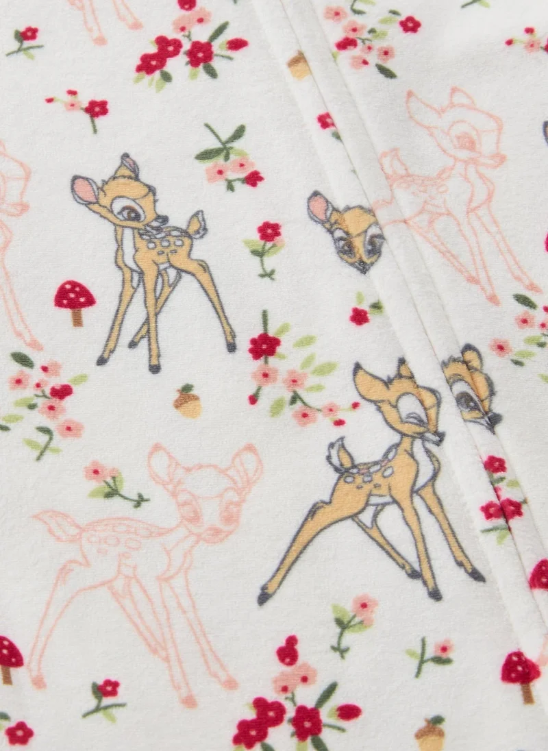 Matalan Disney Cream Bambi Fleece Sleepsuit