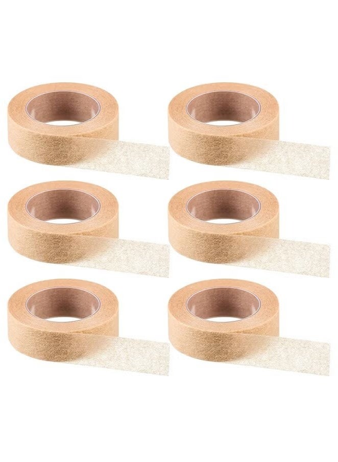 Generic 6 Rolls Flexible Skin Tape Breathable Nose Tape Self Adhesive Gauze Tape for Wound Injuries Swelling Sports, Beige (0.5 in x 10 Yd)  - Image 1