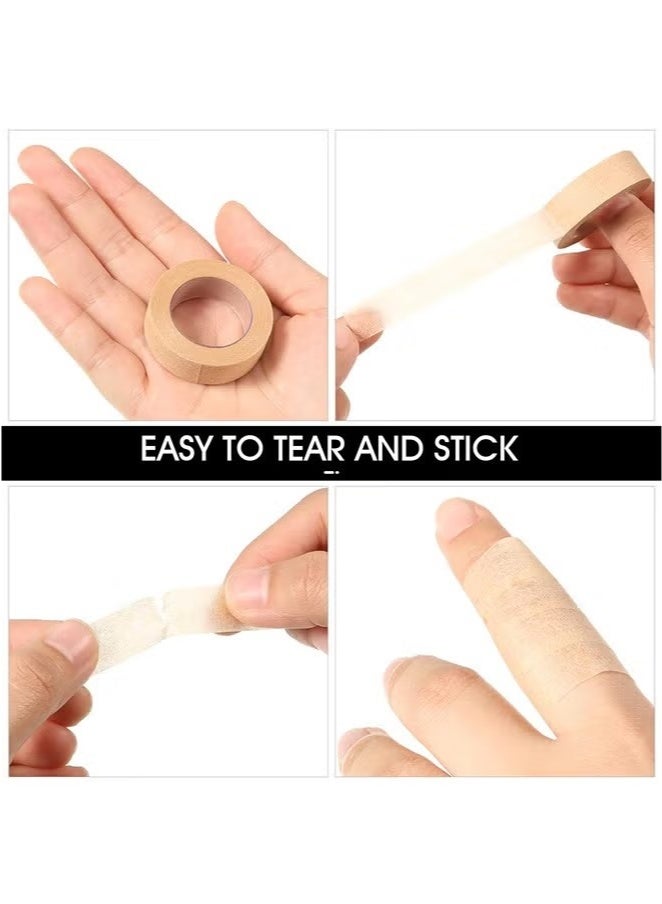 Generic 6 Rolls Flexible Skin Tape Breathable Nose Tape Self Adhesive Gauze Tape for Wound Injuries Swelling Sports, Beige (0.5 in x 10 Yd)  - Image 5