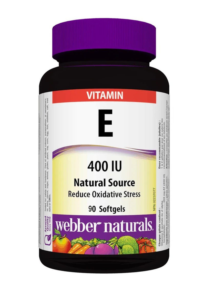 Webber naturals Webber Naturals Vit E400 Ns 90 W 