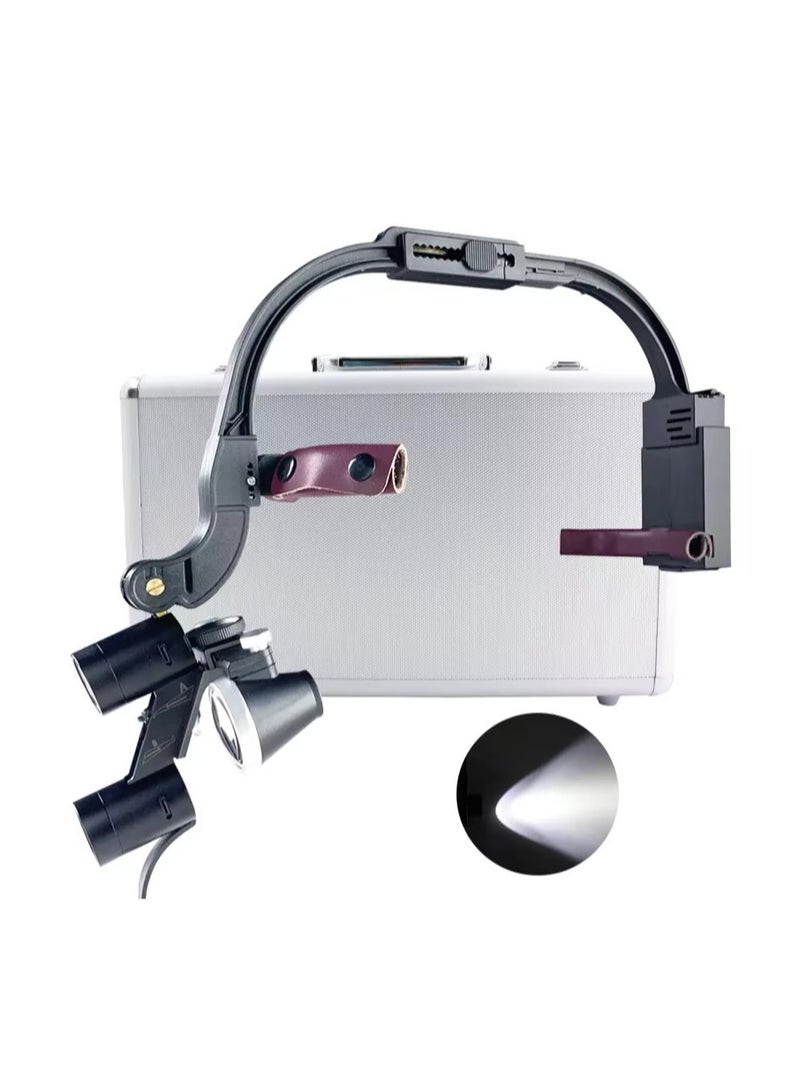 keemz Dental Loupes with Light 5W LED Headlight Binocular Surgical Magnifier Dual Medical Spotlight Headband Magnifying Glass - Image 1