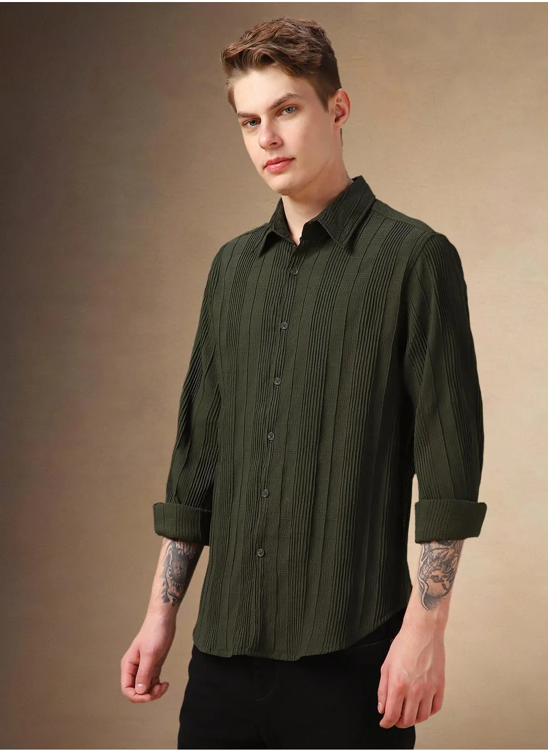 دينيس لينغو Olive Shirt For Men For Men