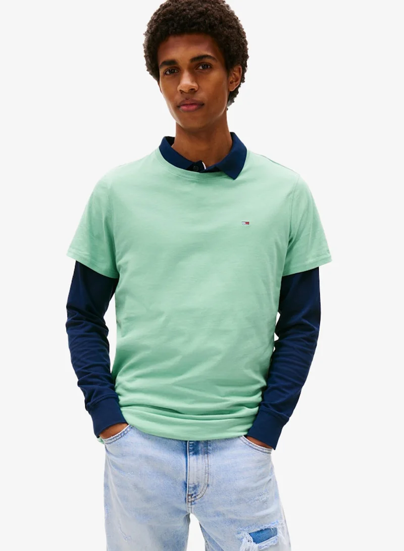 TOMMY JEANS Tommy Flag Extra Slim Jersey T-Shirt