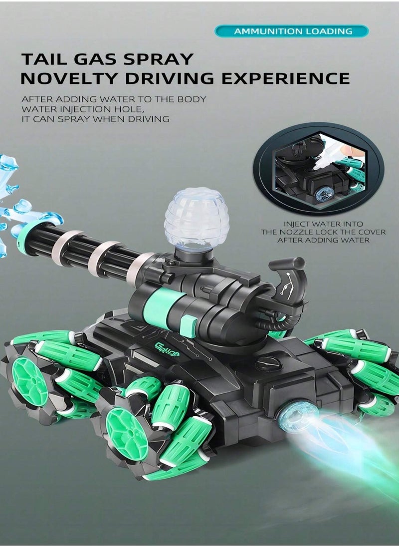 unikbebe 360° Rotating Remote Control Car for Kids, RC Stunt Tank with Ambient Light, Watch & Controller Dual Control, 4x4 Off-Road Rechargeable Drifting Vehicle, High-Speed RC Car, Wall Climbing, Lightning Tail Spray, Toys for Boys Age 6+  - Image 3